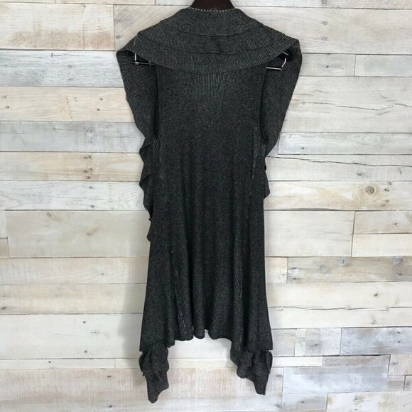Alice+Olivia Duster Sweater Vest Gray Marled XS - Picture 5 of 8